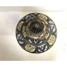 GRANDE VASO COPERCHIO URNA JAR LID CERAMICA POLICROMA DECORO FILIGRANA MAROCCO