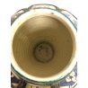 GRANDE VASO COPERCHIO URNA JAR LID CERAMICA POLICROMA DECORO FILIGRANA MAROCCO