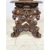 ANTICO TRONO SGABELLO PUTTO SCOLPITO A MANO CHAIR SCRANNO LIBERTY '800 SEDIA