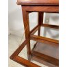 CARRELLO PORTAVIVANDE VINTAGE BAR APRIBILE VETRO TROLLEY LEGNO EPOCA Art Decò