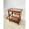 CARRELLO PORTAVIVANDE VINTAGE BAR APRIBILE VETRO TROLLEY LEGNO EPOCA Art Decò