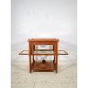 CARRELLO PORTAVIVANDE VINTAGE BAR APRIBILE VETRO TROLLEY LEGNO EPOCA Art Decò