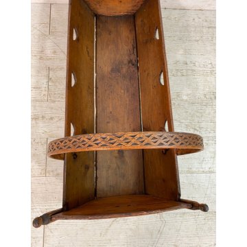 ANTICA CULLA IN LEGNO SCOLPITA A MANO epoca 1800 CRIB BAMBINO LETTINO PORTAFIORI