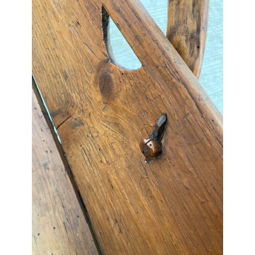 ANTICA CULLA IN LEGNO SCOLPITA A MANO epoca 1800 CRIB BAMBINO LETTINO PORTAFIORI