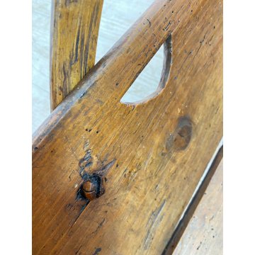 ANTICA CULLA IN LEGNO SCOLPITA A MANO epoca 1800 CRIB BAMBINO LETTINO PORTAFIORI