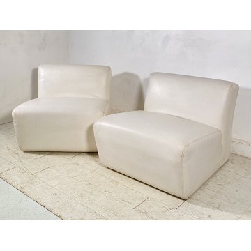 COPPIA POLTRONA MULTICOVER Titina Ammanati e Giampiero Vitelli DIVANO POUF 1968