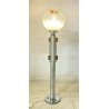 LAMPADA DA TERRA PIANTANA FLOOR LAMP ATTR. TONI ZUCCHERI ACCIAIO VETRO ANNI 70