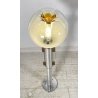 LAMPADA DA TERRA PIANTANA FLOOR LAMP ATTR. TONI ZUCCHERI ACCIAIO VETRO ANNI 70