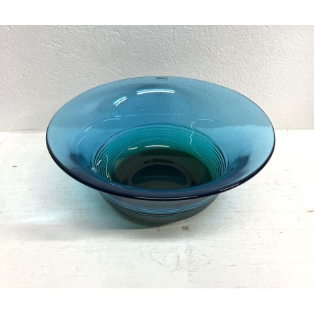 CIOTOLA VeArt CENTROTAVOLA BOWL VETRO GLASS VERDE BLU MURANO ITALY VASO grande