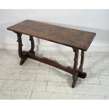 ANTICO TAVOLO FRATINO LEGNO NOCE TAVOLINO 1800 NOCE MASSELLO RETTANGOLO EPOCA