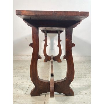 ANTICO TAVOLO FRATINO LEGNO NOCE TAVOLINO 1800 NOCE MASSELLO RETTANGOLO EPOCA