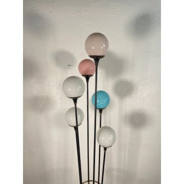 LAMPADA DA TERRA ALBERELLO STILNOVO ANNI 50 VINTAGE ORIGINALE DESIGN COLORATA