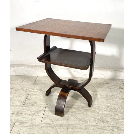 ANTICO TAVOLINO ART DECO LEGNO NOCE epoca 1900 RETTANGOLO TAVOLO FUMO SALOTTO