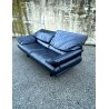 DIVANO VINTAGE "Alanda" DESIGN Paolo Piva per B&B ITALIA PELLE NERO ANNI '80