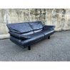 DIVANO VINTAGE "Alanda" DESIGN Paolo Piva per B&B ITALIA PELLE NERO ANNI '80