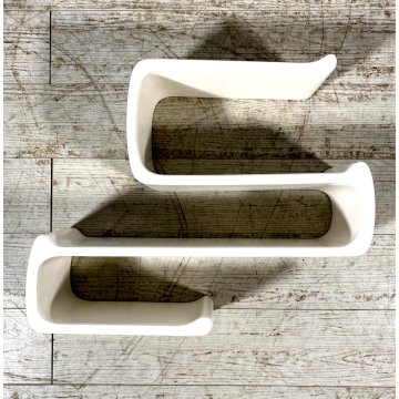 MENSOLA MODULARE MINIMALISTA Mobelhouse LEGNO BIANCO OPACO LACCATO DESIGN '80s