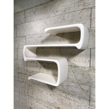 MENSOLA MODULARE MINIMALISTA Mobelhouse LEGNO BIANCO OPACO LACCATO DESIGN '80s