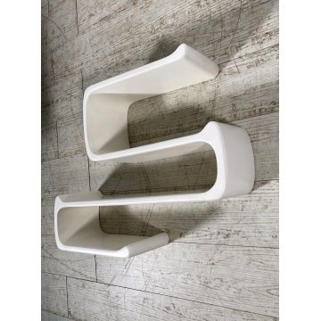 MENSOLA MODULARE MINIMALISTA Mobelhouse LEGNO BIANCO OPACO LACCATO DESIGN '80s
