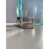 PORTAFOTO CRISTALLO ACCIAIO Fontana Arte DOUBLE SIDED GLASS FRAME DESIGN '70s