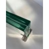 PORTAFOTO CRISTALLO ACCIAIO Fontana Arte DOUBLE SIDED GLASS FRAME DESIGN '70s