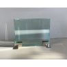 PORTAFOTO CRISTALLO ACCIAIO Fontana Arte DOUBLE SIDED GLASS FRAME DESIGN '70s