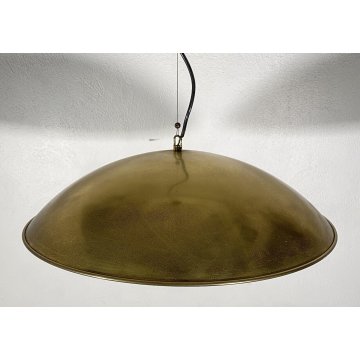 LAMPADARIO VINTAGE SOSPENSIONE HANGINGLAMP BRASS CEILING LIGHT METALLO OTTONE 70