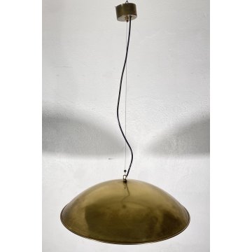 LAMPADARIO VINTAGE SOSPENSIONE HANGINGLAMP BRASS CEILING LIGHT METALLO OTTONE 70