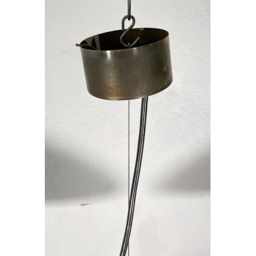 LAMPADARIO VINTAGE SOSPENSIONE HANGINGLAMP BRASS CEILING LIGHT METALLO OTTONE 70