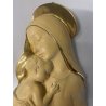 SCULTURA BASSORILIEVO CERAMICA Zaccagnini MADONNA GESU' BAMBINO MARIA NATIVITA'