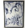 QUADRO HANS ERNI RASTENDES PFERDEPAAR LITOGRAFIA MULTIPLO 90 LIMITED EDITION  