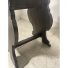 ANTICA COPPIA SEDIA SGABELLI TRONO OLD CHAIR LEGNO FAGGIO RINASCIMENTO epoca 900