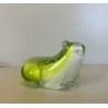 SCULTURA VETRO Murano SOMMERSO RANA VERDE MID-CENTURY VINTAGE PRESS-PAPIER