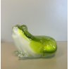 SCULTURA VETRO Murano SOMMERSO RANA VERDE MID-CENTURY VINTAGE PRESS-PAPIER
