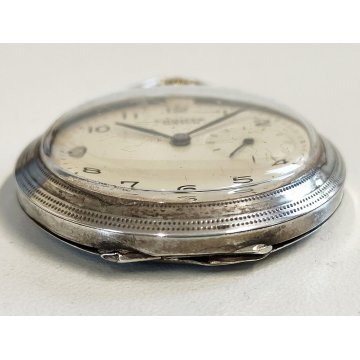 ANTICO OROLOGIO TASCA ARGENTO Philippe Watch + catena OLD SILVER POCKET WATCH