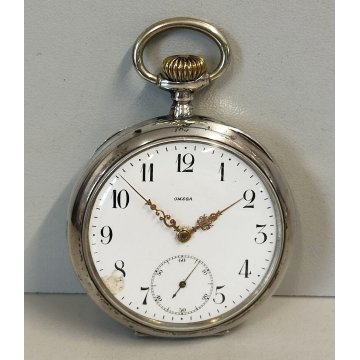 ANTICO OROLOGIO TASCA Omega ARGENTO 800 epoca 900 TASCHINO Old Pocket Watch