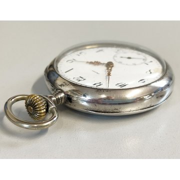 ANTICO OROLOGIO TASCA Omega ARGENTO 800 epoca 900 TASCHINO Old Pocket Watch