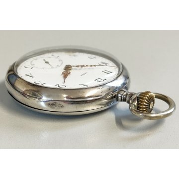 ANTICO OROLOGIO TASCA Omega ARGENTO 800 epoca 900 TASCHINO Old Pocket Watch