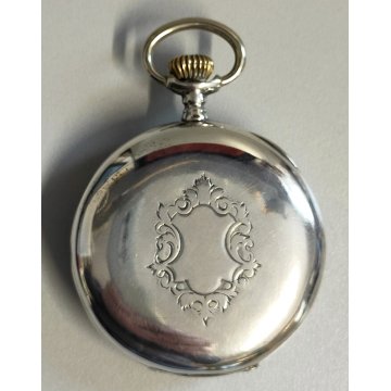 ANTICO OROLOGIO TASCA Omega ARGENTO 800 epoca 900 TASCHINO Old Pocket Watch
