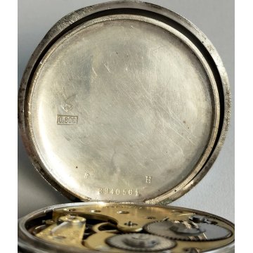 ANTICO OROLOGIO TASCA Omega ARGENTO 800 epoca 900 TASCHINO Old Pocket Watch