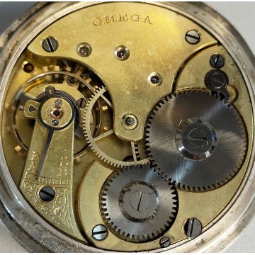 ANTICO OROLOGIO TASCA Omega ARGENTO 800 epoca 900 TASCHINO Old Pocket Watch