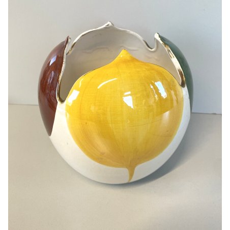 VASO VINTAGE SESTO FIORENTINO BORRONI CERAMICA PORTAFIORI VASE BOWL cache-pot