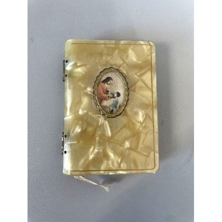 ANTICO LIBRO di PREGHIERE tascabile LUSSO prima comunione RELIGIOSO 1956 Gesu