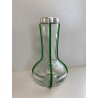 ANTICO VASO VETRO COSTOLATO ARGENTO 800 DI WILHELM BINDER GLASS SILVER VASE '800