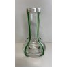 ANTICO VASO VETRO COSTOLATO ARGENTO 800 DI WILHELM BINDER GLASS SILVER VASE '800