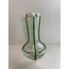 ANTICO VASO VETRO COSTOLATO ARGENTO 800 DI WILHELM BINDER GLASS SILVER VASE '800