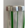 ANTICO VASO VETRO COSTOLATO ARGENTO 800 DI WILHELM BINDER GLASS SILVER VASE '800