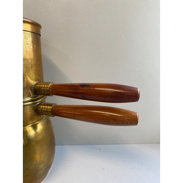 RARA CAFFETTIERA NAPOLETANA VINTAGE 5 TAZZE OTTONE CAFFE MOCALEGNO EPOCA 60's
