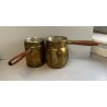RARA CAFFETTIERA NAPOLETANA VINTAGE 5 TAZZE OTTONE CAFFE MOCALEGNO EPOCA 60's