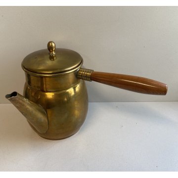 RARA CAFFETTIERA NAPOLETANA VINTAGE 5 TAZZE OTTONE CAFFE MOCALEGNO EPOCA 60's