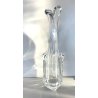 VASO VINTAGE CRISTALLO Vannes Le Chatel CRISTALLERIE VASE FLOWER 64 cm/h ANNI 70